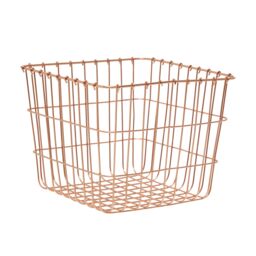 Orsina Stylish Sturdy Square Basket, Functional Wireframe Basket For Kitchen, High Quality Contemporary Basket in Gold - thumbnail 1