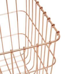 Orsina Stylish Sturdy Square Basket, Functional Wireframe Basket For Kitchen, High Quality Contemporary Basket in Gold - thumbnail 4