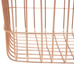 Orsina Stylish Sturdy Square Basket, Functional Wireframe Basket For Kitchen, High Quality Contemporary Basket in Gold - thumbnail 3