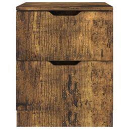 Berkfield Home Bedside Cabinets 2 pcs Smoked Oak 40x40x50 cm Engineered Wood in Brown - Size: 40 x 40 x 50 cm - thumbnail 4