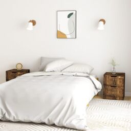 Berkfield Home Bedside Cabinets 2 pcs Smoked Oak 40x40x50 cm Engineered Wood in Brown - Size: 40 x 40 x 50 cm - thumbnail 1