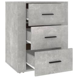 Berkfield Home Classic Bedside Cabinet Concrete Grey 50x36x60 cm Engineered Wood - Size: 50 x 36 x 60 cm - thumbnail 7