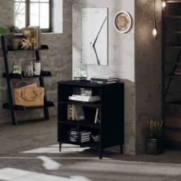 Berkfield Home Sideboard Black 57x35x70 cm Engineered Wood - Size: 57 x 35 x 70 cm - thumbnail 2