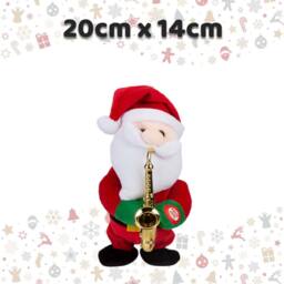 VFM e-Store Christmas Musical Santa Decoration Gift 20cm x 14cm Red X 1 - Size: 20 cm x 14 cm - thumbnail 2