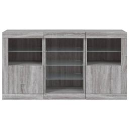 Berkfield Home Sideboard with LED Lights Grey Sonoma 123x37x67 cm - Size: 123 x 37 x 67 cm - thumbnail 6