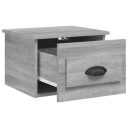 Berkfield Home Wall-mounted Bedside Cabinets 2 pcs Grey Sonoma 41.5x36x28cm - Size: 41.5x36x28 cm - thumbnail 6