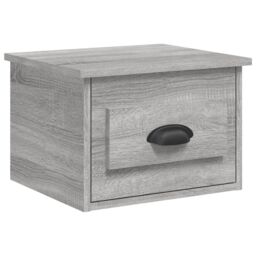Berkfield Home Wall-mounted Bedside Cabinets 2 pcs Grey Sonoma 41.5x36x28cm - Size: 41.5x36x28 cm - thumbnail 5