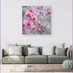 Warren Reed - Designer Orchids Splashart Canvas - Size: w40 inch x h40 inch - thumbnail 1