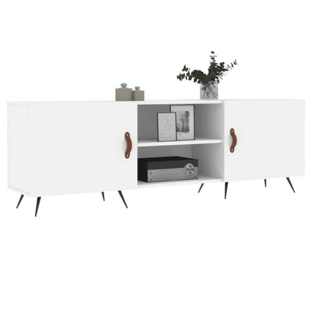 Berkfield Home TV Cabinet White 150x30x50 cm Engineered Wood - Size: 150 x 30 x 50 cm - image 1