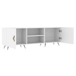 Berkfield Home TV Cabinet White 150x30x50 cm Engineered Wood - Size: 150 x 30 x 50 cm - thumbnail 6