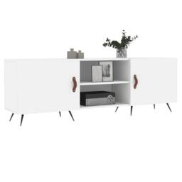 Berkfield Home TV Cabinet White 150x30x50 cm Engineered Wood - Size: 150 x 30 x 50 cm - thumbnail 1