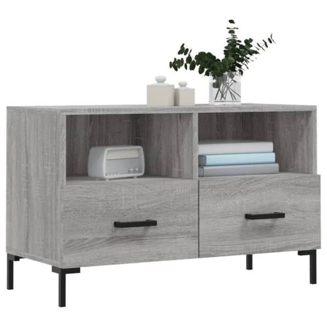 Berkfield Home TV Cabinet Grey Sonoma 80x36x50 cm Engineered Wood - Size: 80 x 36 x 50 cm - image 1