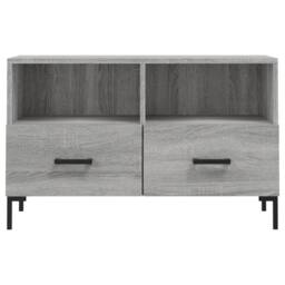 Berkfield Home TV Cabinet Grey Sonoma 80x36x50 cm Engineered Wood - Size: 80 x 36 x 50 cm - thumbnail 5