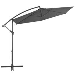 Berkfield Home Cantilever Umbrella with Aluminium Pole 300 cm Anthracite in Charcoal - thumbnail 1