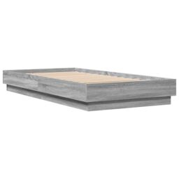 Berkfield Home Bed Frame without Mattress Grey Sonoma 90x190 cm Single Engineered Wood - thumbnail 3