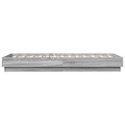 Berkfield Home Bed Frame without Mattress Grey Sonoma 90x190 cm Single Engineered Wood - thumbnail 5