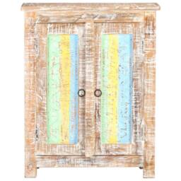 Berkfield Home Sideboard 61x35x76 cm Rough Acacia Wood - Size: 61 x 35 x 76 cm - thumbnail 3