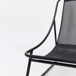Home Detail Fredo 4PC Garden Conversation Set with Grey Cushions in Black - thumbnail 5