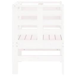 Berkfield Home Garden Chairs 2 pcs White 61.5x53x71 cm Solid Wood Pine - thumbnail 6