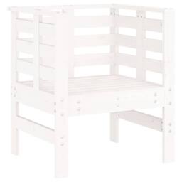 Berkfield Home Garden Chairs 2 pcs White 61.5x53x71 cm Solid Wood Pine - thumbnail 4