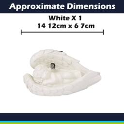VFM e-Store Memorial Ornament Flower Pot 14 12cm x 6 7cm White X 1 - thumbnail 2