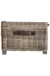 FWStyle Ready Assembled Lift Up Storage Coffee Table Kubu Rattan Greywash Pine in Natural - thumbnail 4
