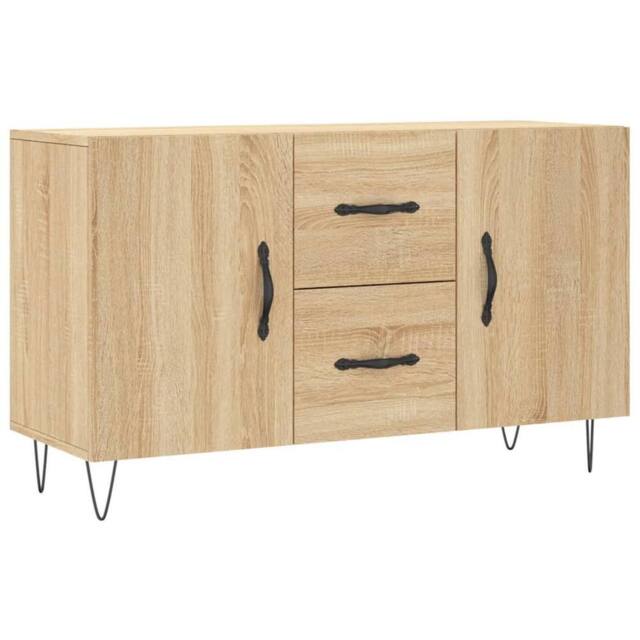 Berkfield Home Sideboard Sonoma Oak 100x36x60 cm Engineered Wood in Light Tan - Size: 100 x 36 x 60 cm - image 1