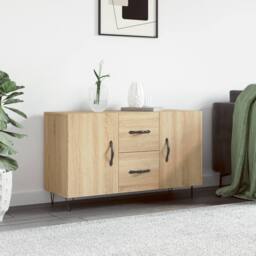 Berkfield Home Sideboard Sonoma Oak 100x36x60 cm Engineered Wood in Light Tan - Size: 100 x 36 x 60 cm - thumbnail 2