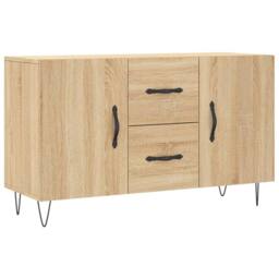 Berkfield Home Sideboard Sonoma Oak 100x36x60 cm Engineered Wood in Light Tan - Size: 100 x 36 x 60 cm