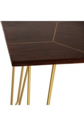 IH Design Rectangular 6 Seater Dining Table Deiondre Dark Mango in Brown - thumbnail 5