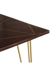 IH Design Rectangular 6 Seater Dining Table Deiondre Dark Mango in Brown - thumbnail 7