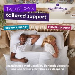Slumberdown 4 Pack Made For You Two Medium & Firm Support Pillows in White - thumbnail 3