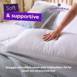 Slumberdown 4 Pack Made For You Two Medium & Firm Support Pillows in White - thumbnail 2