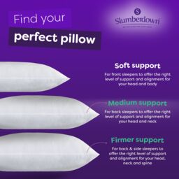 Slumberdown 4 Pack Made For You Two Medium & Firm Support Pillows in White - thumbnail 5