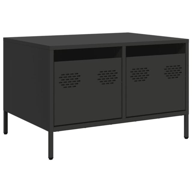 Berkfield Home TV Cabinet Black 68x50x43.5 cm Cold-rolled Steel - image 1