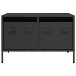 Berkfield Home TV Cabinet Black 68x50x43.5 cm Cold-rolled Steel - thumbnail 6