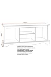 Seconique Corona 2 Door 1 Shelf Flat Screen TV Unit in Natural - thumbnail 6