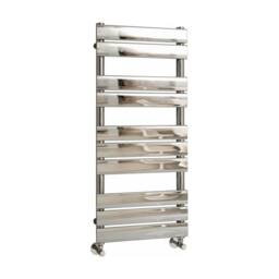 Bathroom Kingdom Queenstown Chrome Designer Flat Panel Heated Towel Rail 1000x450mm in Silver - thumbnail 1
