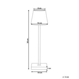 Wyld and Coco Pink Aluminium Table Lamp - Touch Dimmer with USB Charging - thumbnail 3