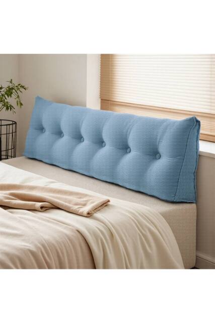 Living and Home Wedge Headboard Pillow with Removable Cover in Blue - Size: Medium - image 1