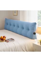 Living and Home Wedge Headboard Pillow with Removable Cover in Blue - Size: Medium - thumbnail 8