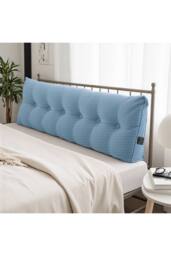 Living and Home Wedge Headboard Pillow with Removable Cover in Blue - Size: Medium - thumbnail 7