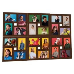 Berkfield Home Collage Photo Frame for 24x(10x15 cm) Picture Dark Brown MDF - Size: 10x15 cm
