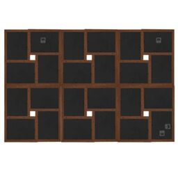 Berkfield Home Collage Photo Frame for 24x(10x15 cm) Picture Dark Brown MDF - Size: 10x15 cm - thumbnail 3