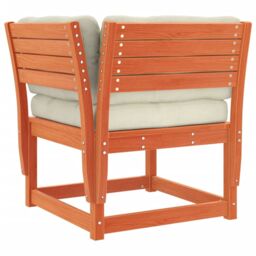 Berkfield Home Garden Sofa Corner with Cushions Wax Brown 73x73x78 cm Solid Wood Pine - Size: 73 x 73 x 78 cm - thumbnail 7