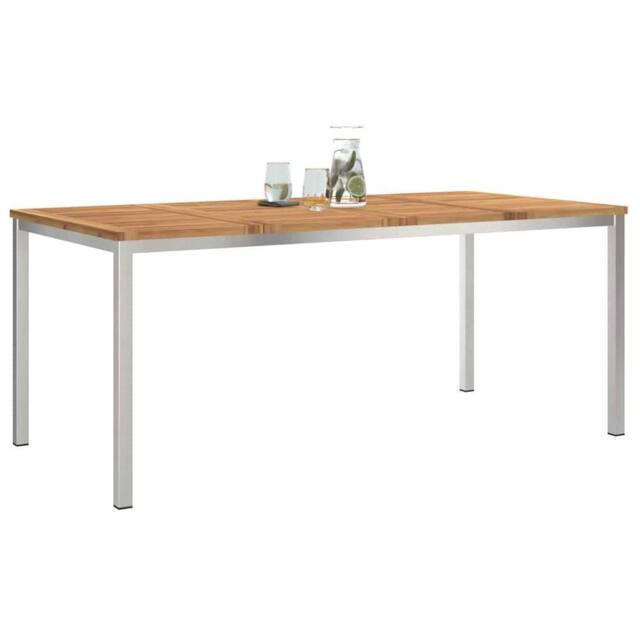 Berkfield Home Outdoor Dining Table 180x90x75 cm Solid Wood Acacia in Brown - Size: 180 x 90 x 75 cm - image 1