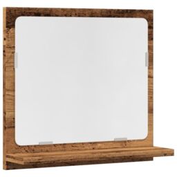 Berkfield Home Bathroom Mirror Cabinet Old Wood 40x11x37 cm Engineered Wood in Brown - Size: 40 x 11 x 37 cm - thumbnail 2