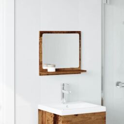Berkfield Home Bathroom Mirror Cabinet Old Wood 40x11x37 cm Engineered Wood in Brown - Size: 40 x 11 x 37 cm - thumbnail 3