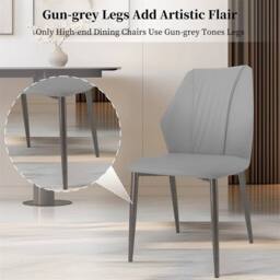 EONLION Grey Dining Chairs Set of 2 Mid-Century - Size: 100 cm - thumbnail 4
