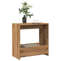 Berkfield Home Side Table Artisan Oak 50x26x50 cm Engineered Wood in Brown - Size: 50 x 26 x 50 cm - thumbnail 1